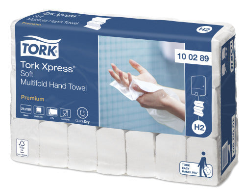 Tork Premium handdoek multifold 2-lgs 21 x 26 cm - 3150 stuks