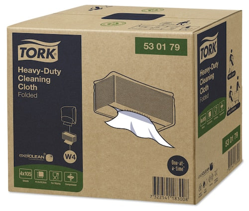 Tork Heavy-Duty reinigingsdoek wit 530179 | 4 x 105 stuks