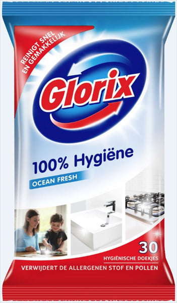 Glorix hygienische doekjes, 12 x 30 stuks