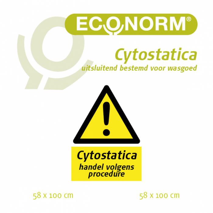 Afvalzak cytostatica 58 x 100 cm 23my - 500 stuks