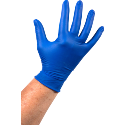 Handschoen latex poedervrij blauw L 100 stuks