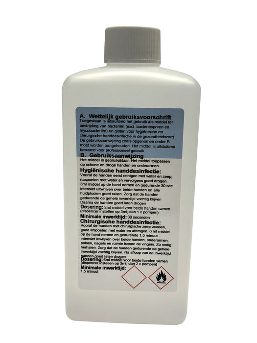 Handdesinfectiemiddel 70% voor Ingo-man dispenser, blokfles 500 ml