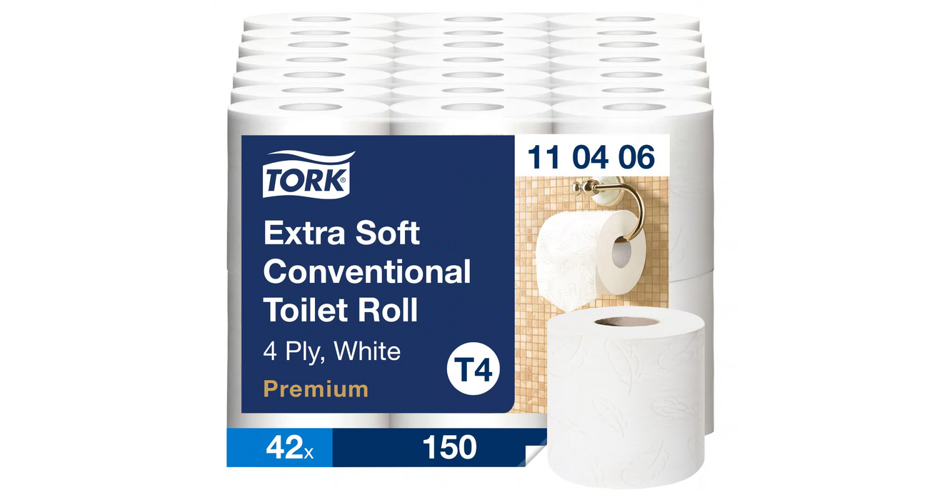 Tork toiletpapier 4-lgs - extra soft - 150 vel - 42 rollen pak