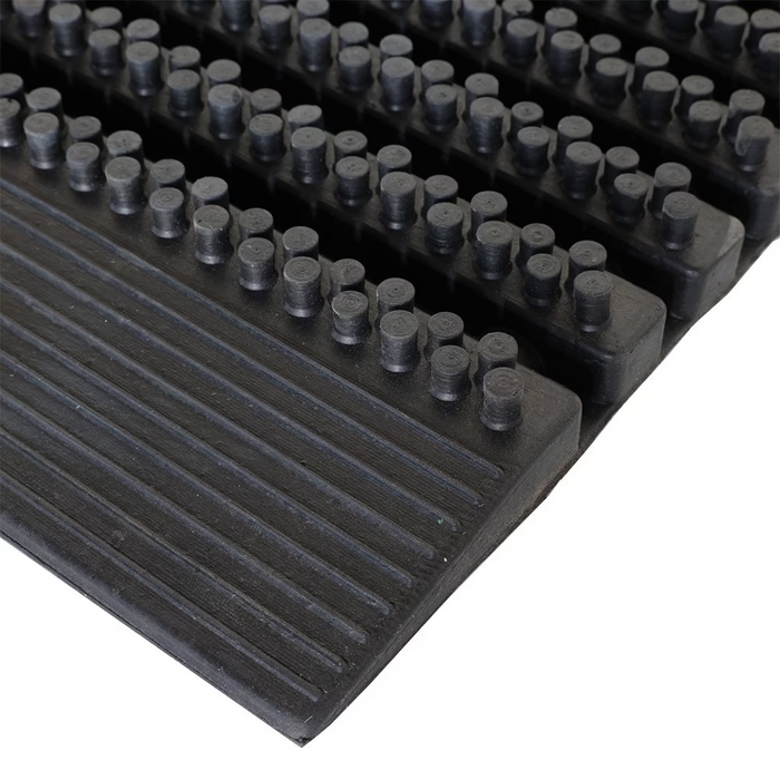 Borstelmat rubber 120 x 80 cm