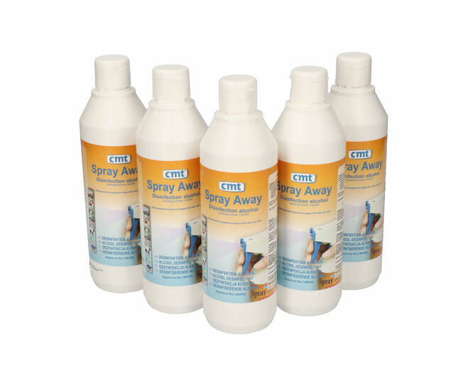 CMT desinfectie spray-away alcohol 500 ml, 12 st/doos