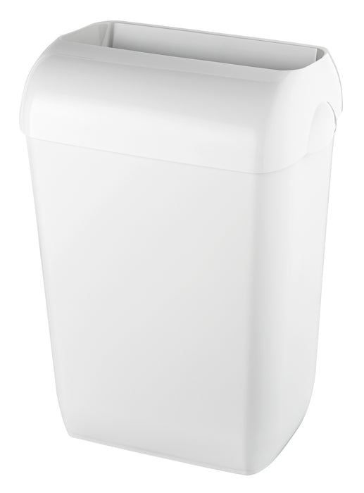 Afvalbak kunststof 42 liter open inworp - wit PQA43