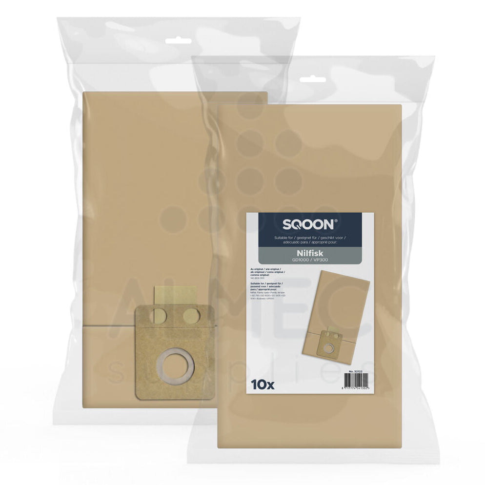 10 Sacchetti Per Aspirapolvere Nilfisk Compatibili VP300, GD1000, GD1005, CDB3000 - Confezione Risparmio