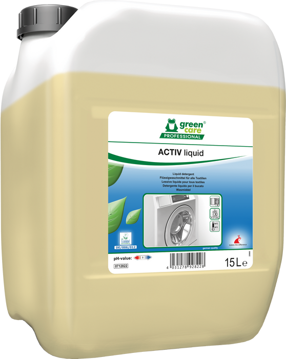 Green Care Active liquid vloeibaar wasmiddel, can 15 liter