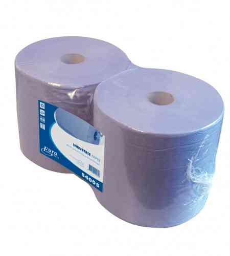 Industriepapier 2-lgs blauw 380 mtr x 26 cm - 2 rollen