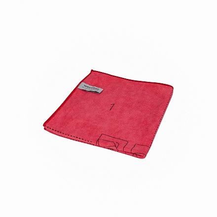 Microvezeldoek + vouwinstructie rood, 10 stuks