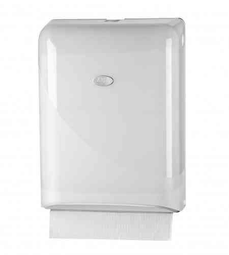 Pearl White handdoek dispenser, z-vouw & interfold