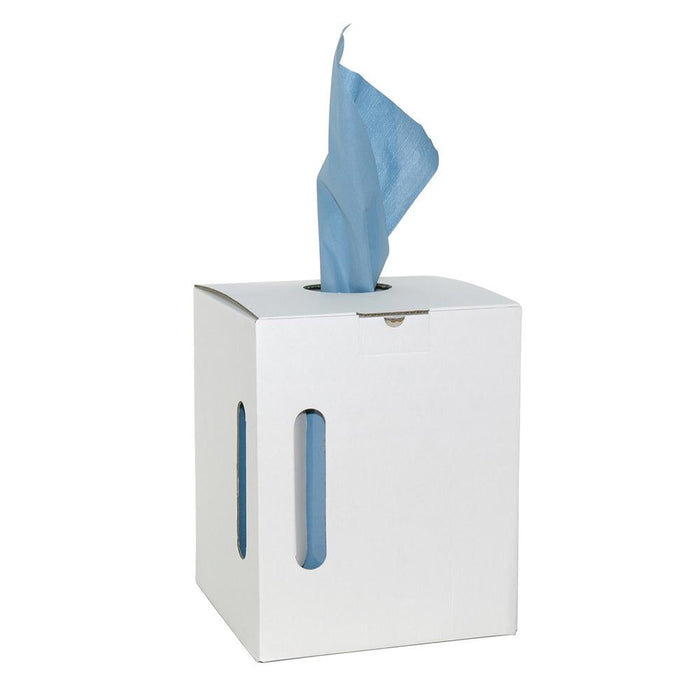 Poetsdoek X-Wipe blauw op rol, dispenserbox 300 doeken