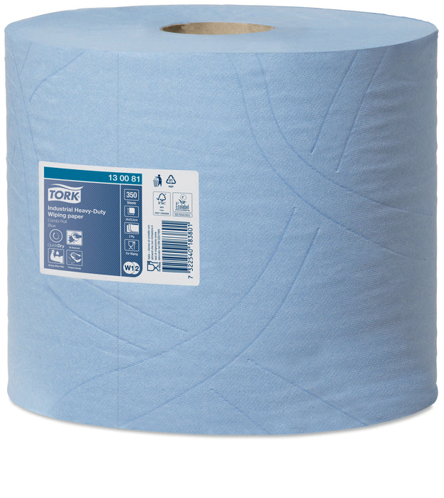 Tork Premium poetspapier heavy-duty 3-laags blauw - 2 rollen