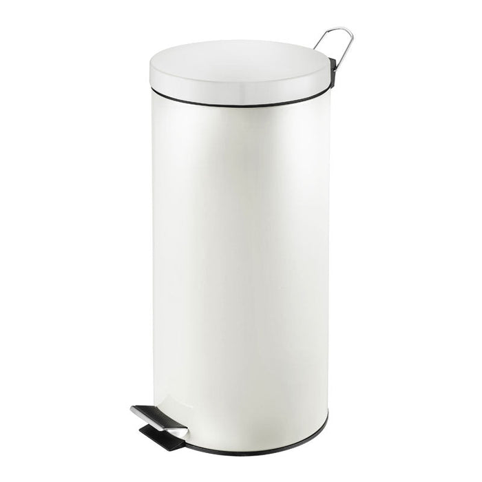 Ronde pedaalemmer 30 ltr wit