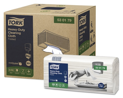 Tork Heavy-Duty reinigingsdoek wit 530179 | 4 x 105 stuks