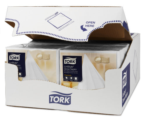 Tork LinStyle servet 1/4 vouw wit 39 x 39 cm - 12 x 50 stuks