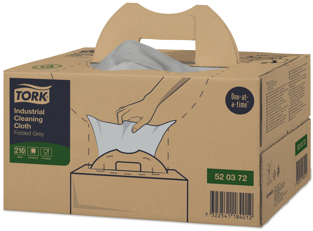 Reinigingsdoek Tork Heavy-Duty W4 gevouwen 105 vel blauw 530279