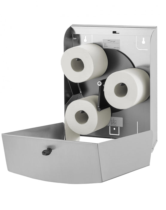 Wings RVS toiletroldispenser 3 rollen