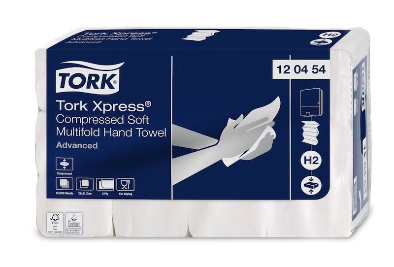 Tork gecomprimeerd Multifold handdoekpapier 21.2 x 32 cm H2 - 2400 stuks