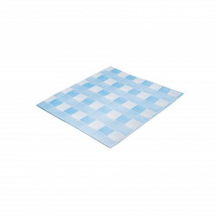 Wecoline disposable nonwoven theedoek 38 x 40 cm blauw/wit , 80 stuks