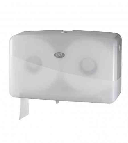Pearl White toiletpapier dispenser - duo mini jumbo