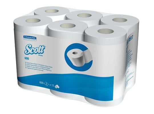 Scott toiletpapier 600 vel 2-lgs - 6 x 6 rollen