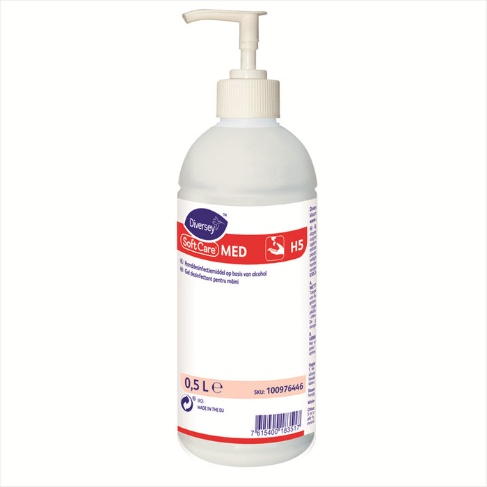 Soft Care MED H5 handdesinfectie pompfles, 6 x 500 ml