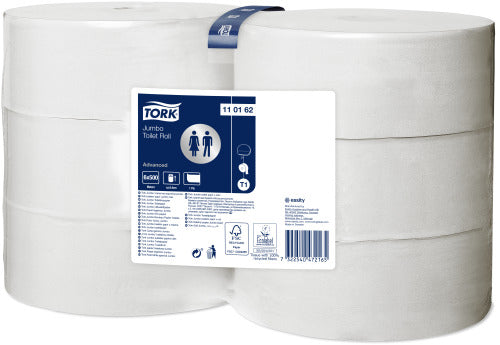 Tork Advanced toiletpapier jumbo 1-lgs 500 mtr, 6 rollen