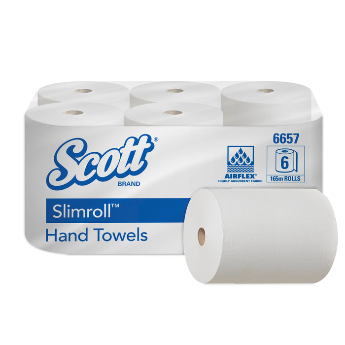 Scott Slimroll handdoeken airflex 1-laags, 6 x 165 meter