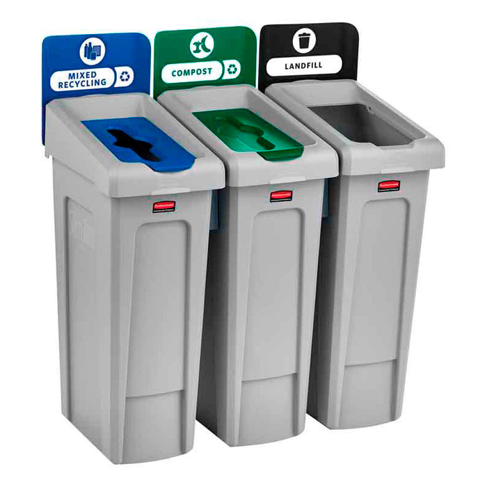 Rubbermaid Slim Jim recyclingstation starterset