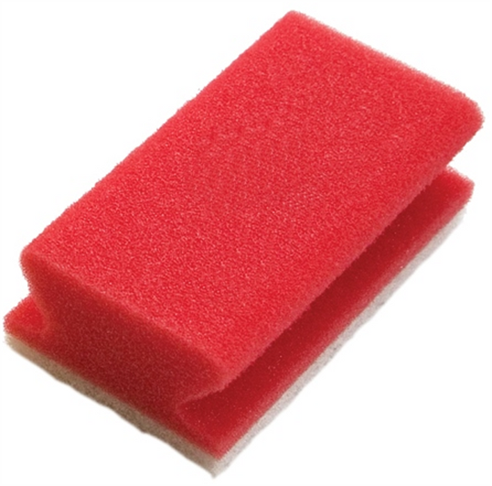 Taski schuurspons met grip rood, 10 stuks