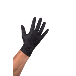 Handschoen nitril poedervrij zwart S - 100 stuks