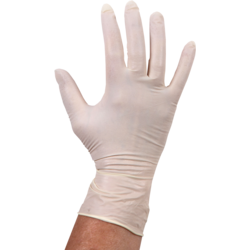 Handschoen latex poedervrij wit S - 100 stuks