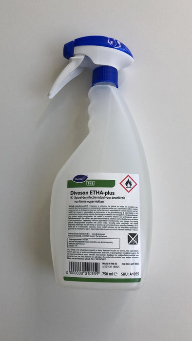 DI Divosan ETHA-plus, oppervlakte desinfectie, 6 x 750 ml