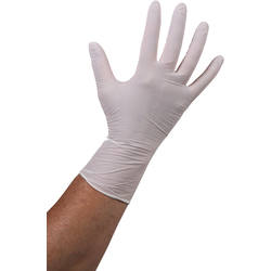 Handschoen nitril poedervrij wit L 100 stuks