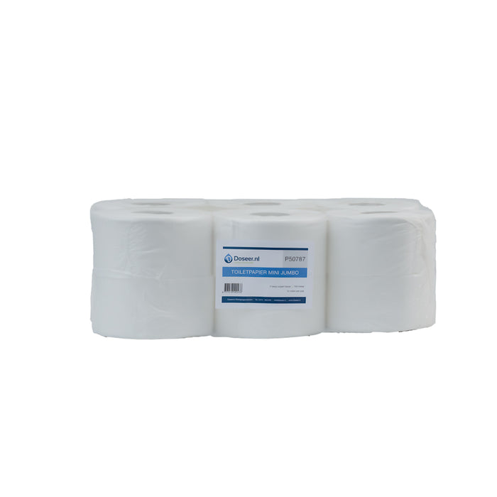 Doseer.nl toiletpapier mini jumbo 2-lgs 150 mtr - 12 rollen